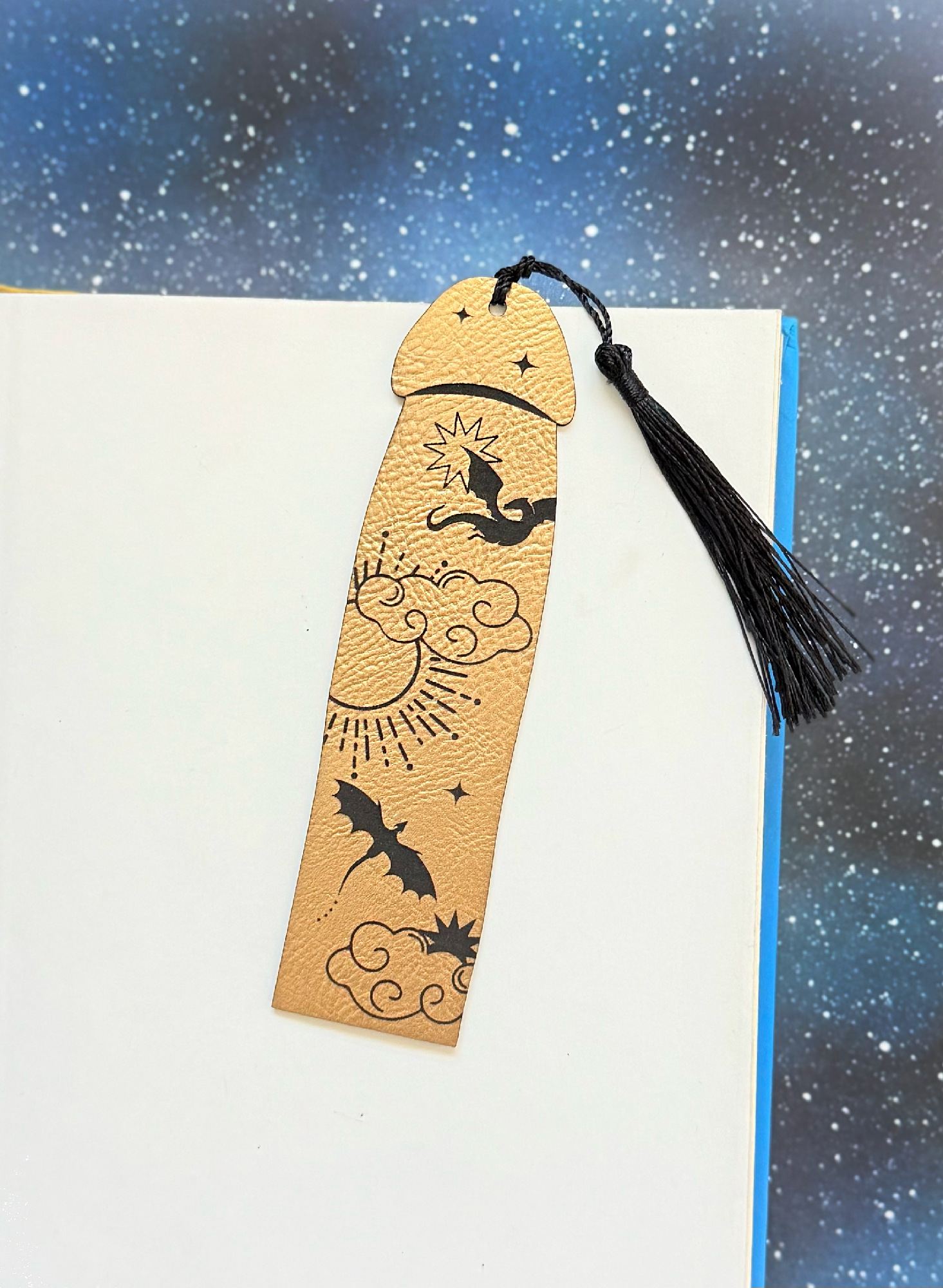 Dragon Rider Cockmark Bookmark: Gold