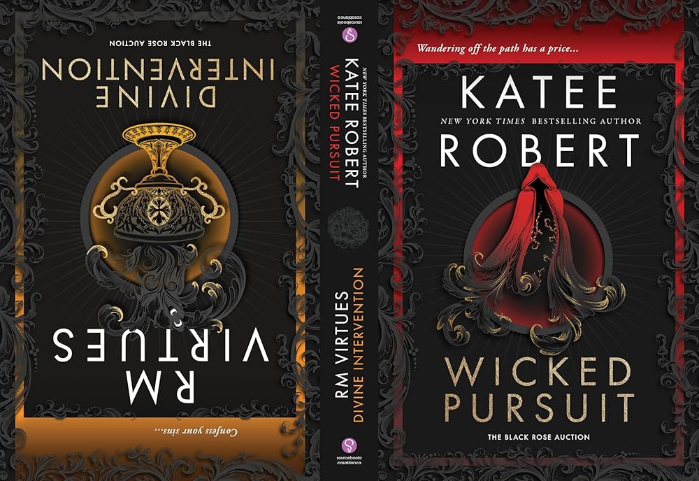 Wicked Pursuit & Divine Intervention: Books 1 & 2 in the Dark Romance Fairy Tale Retelling Series (Black Rose Auction) by Katee Robert, R.M. Virtues