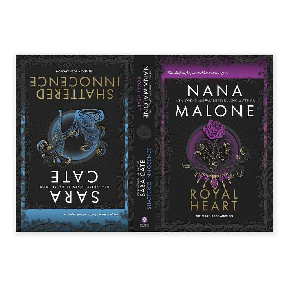 Shattered Innocence & Royal Heart: Books 5 & 6 in the Dark Romance Fairy Tale Retelling Series (Black Rose Auction Book 5 & 6) by Nana Malone, Sara Cate