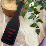 Paddle Bookmark - Daddy says go read by Rachel O'Rourke