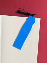 Dark Romance Cockmark Bookmark: Black/Engraved Blue Acylic